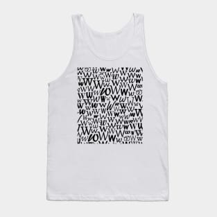 W - Typography (Black) Tank Top